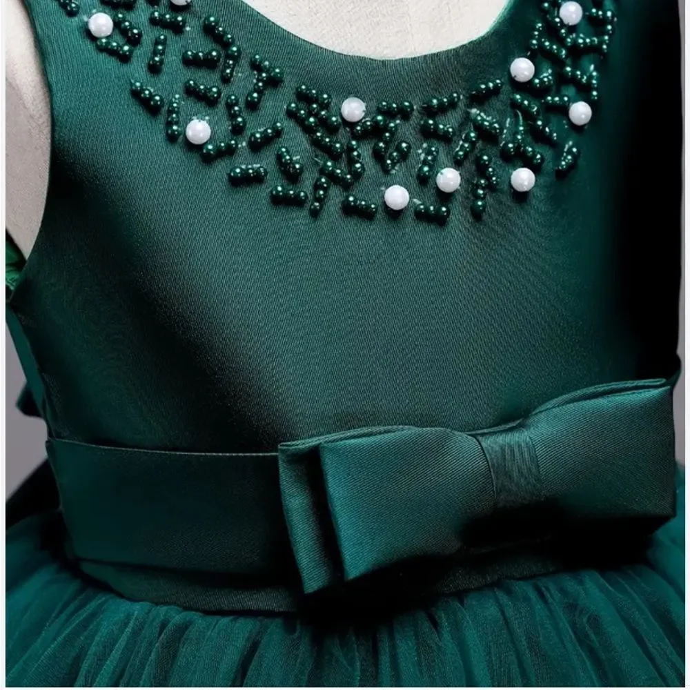 Boutique Emerald Green Holiday Party Dress NWOT size 6-12 months